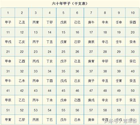 天干地支號碼|五行天干地支對照表